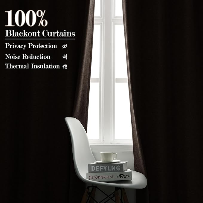 150 Inches Extra Wide Room Divider Draperies, Pinch Pleat Drapes, Absolutely Blackout Sliding Door Drapery, Total Privacy Ceiling Track Curtains, 150" W by 84" L, Light Coffee (1 Panel)