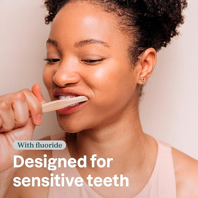 ATTITUDE Sensitive Toothpaste with Fluoride, Spearmint Flavor, Vegan & Cruelty-Free, Sugar-Free, Plant & Mineral-Based Ingredients, Clean Oral Care, 4.2 Oz