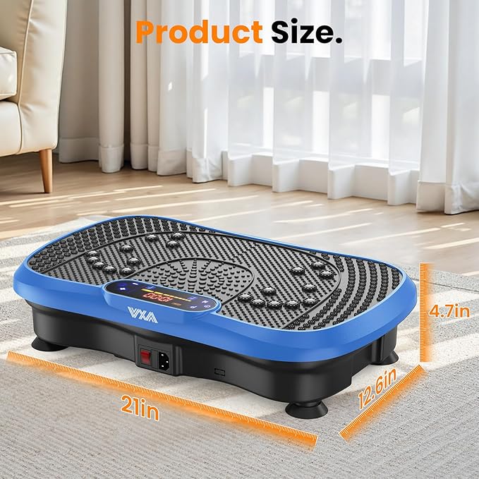 AXV Vibration Plate Fitness Platform Exercise Machine Vibrating Lymphatic Drainage Shaking Full Body Shaker Workout Vibrate Stand Shake Board Sport Gym for Weight Loss Fat Burner for Women Men