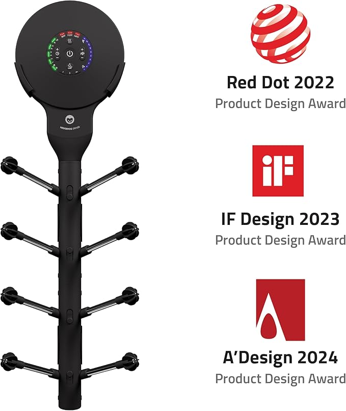 Hedgehog Portable Shoe Dryer and Deodorizer for Sneakers Wall Mounted, Gloves & Mittens, Rapid 4 Pair Shoes Dryer, Turbocharged Drying, Silent & Tornado Mode, Adjustable Heat Blower, Black