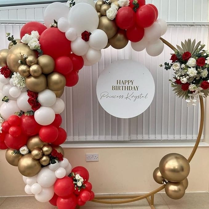 130pcs Red Balloons Different Sizes 18" 12" 10" 5" Party Latex Balloons for Valentine's Day Birthday Christmas Baby Shower Wedding Anniversary Party Decorations