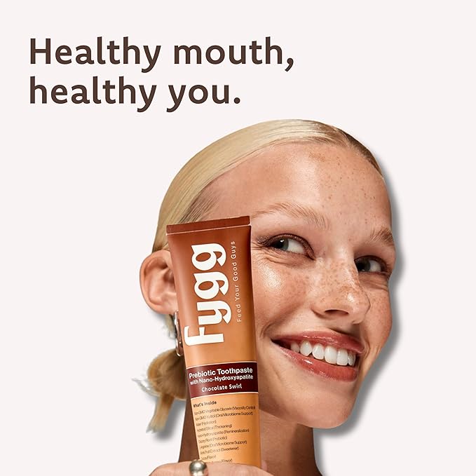 Nano Hydroxyapatite Toothpaste with Prebiotics | Fluoride & SLS Free with Hydroxyapatite | Remineralizing nHA Tooth Paste for Sensitive Teeth | Chocolate Swirl, 4 Oz