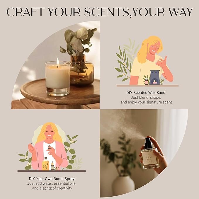 ASAKUKI Essential Oils Set – 6×10ml Cologne-Inspired Unisex Fragrance Oils for Diffusers – Elegant, Clean, and Confident Scents Loved by Women and Men