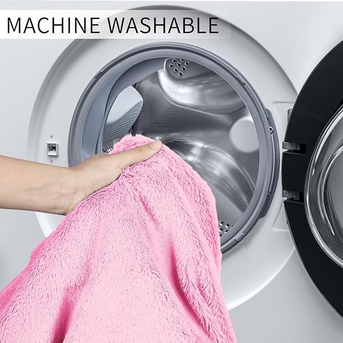 Bean Bag Chair for Adults 7FT,Soft Removable Cover for Teens/Girls Bedroom,Fluffy Giant Round Floor Beanbag Lounger Chairs (No Filler,Pink)