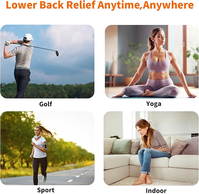 Heated Waist Belt - Cordless Heating pad for Back Pain Relief Lower Back,Electrical Heating Rechargeable Battery Powered