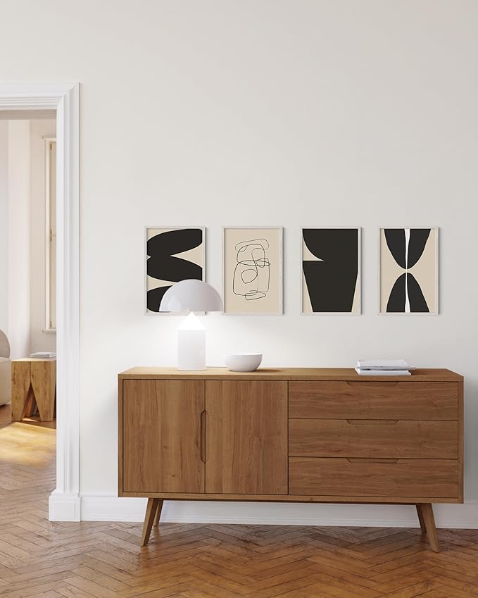 HAUS AND HUES 12x18 Picture Frames For Wall - Set Of 4 Poster Frames 12x18, Picture Frames 12x18, 12x18 Frames, Frames 12 X 18, Gallery Wall Frame Set, 12x18 Poster Frame (White Frame)