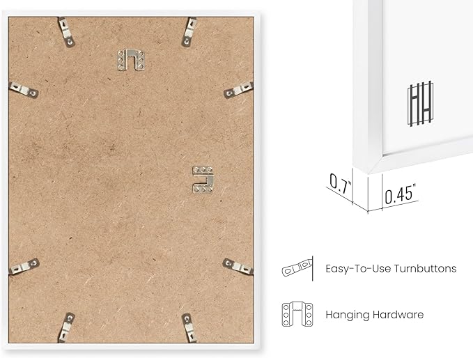 Haus and Hues 16x24 White Oak Wood Picture Frames Set of 25 - Premium Bulk Picture Frames 16x24 Bundle - Elegant Gallery Wall Frame Set for Posters, Art Display - Ideal for Wall Decor in Home & Office