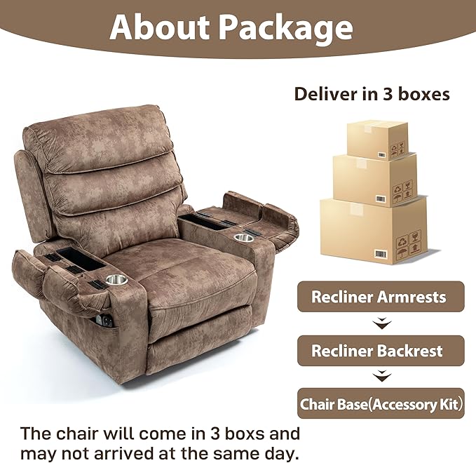 27in Extra Wide Power Lift Recliner Chair for Big Tall with Extended Footrest Heat Massage, Oversized Electric Lift Recliner Chairs for Adults Elderly Seniors, Arm Storage & Cup Holders