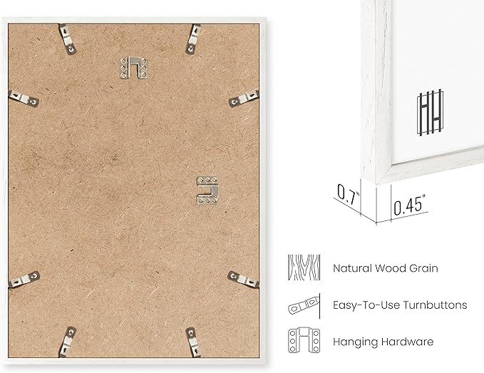 HAUS AND HUES Standalone White Oak Frames Set of 9-16x24