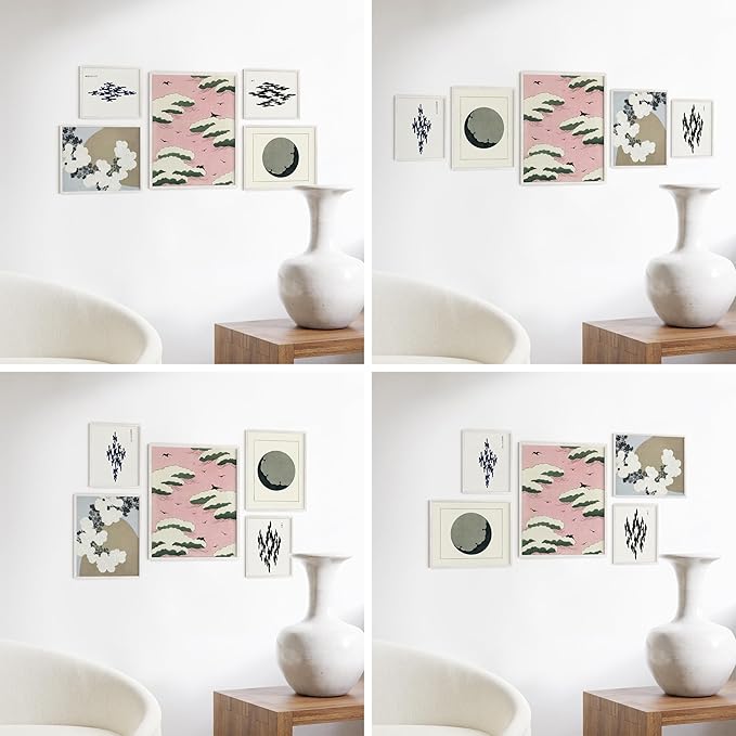 HAUS AND HUES Two 8x10, Two 11x14, One 16x20 - Framed White