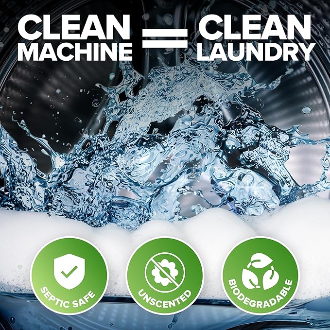 Heavy Duty Washing Machine Cleaner and Descaler - Deep Cleaning Tablets For Front Load or Top Load Washer (12 XL Tablets - One Year Supply)