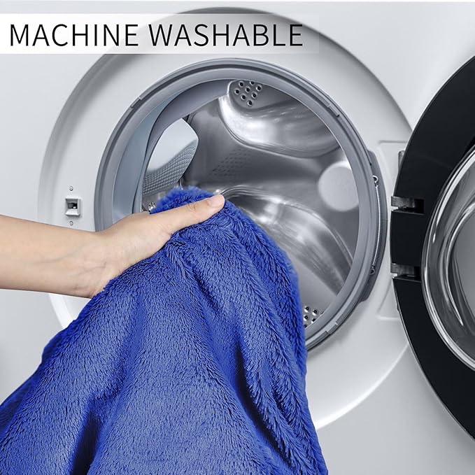 Bean Bag Chair for Adults 6FT,Soft Removable Cover for Teens/Girls Bedroom,Fluffy Giant Round Floor Beanbag Lounger Chairs (No Filler,Sapphire)