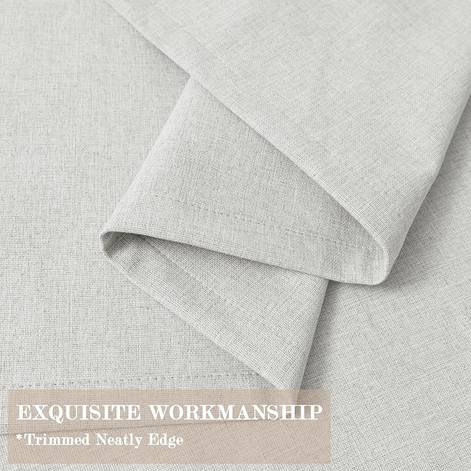 120" Wx96 L Linen Room Divider Drapes for Doorway/Glass Window/Sliding Door/Patio, Extra Wide Pinch Pleated Full Blackout Curtains for Girls Boys Teen Kids Room, 1 Panel, Greyish White