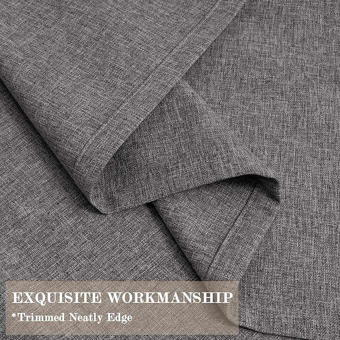 150 Inches Extra Wide Room Divider Draperies, Pinch Pleat Drapes, Absolutely Blackout Sliding Door Drapery, Total Privacy Ceiling Track Curtains, 150" W by 84" L, Natural Grey (1 Panel)