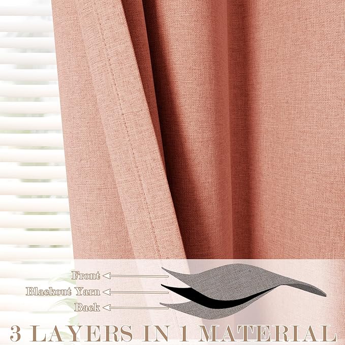 120" Wx96 L Linen Room Divider Drapes for Doorway/Glass Window/Sliding Door/Patio, Extra Wide Pinch Pleated Full Blackout Curtains for Girls Boys Teen Kids Room, 1 Panel, Orange