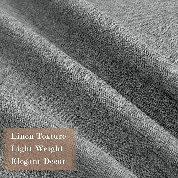 120" Wx108 L Linen Room Divider Drapes for Doorway/Glass Window/Sliding Door/Patio, Extra Wide Pinch Pleated Full Blackout Curtains for Girls Boys Teen Kids Room, 1 Panel, Mid Grey