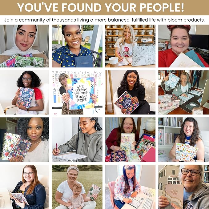 bloom daily planners Undated Daily Planner Notepad with Hourly Schedule for Appointments - Time Block To Do List Planning Pad - 80 Sheets - 6" x 9" - Garden Blooms