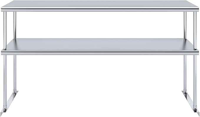 AmGood Double OverShelf Stainless Steel NSF - Many (60" Long x 14" Deep)