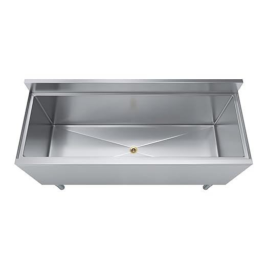AmGood 18.5 in. x 48 in. Underbar Ice Bin with Sliding Lid | NSF | Stainless Steel Ice Chest with Sliding Lid