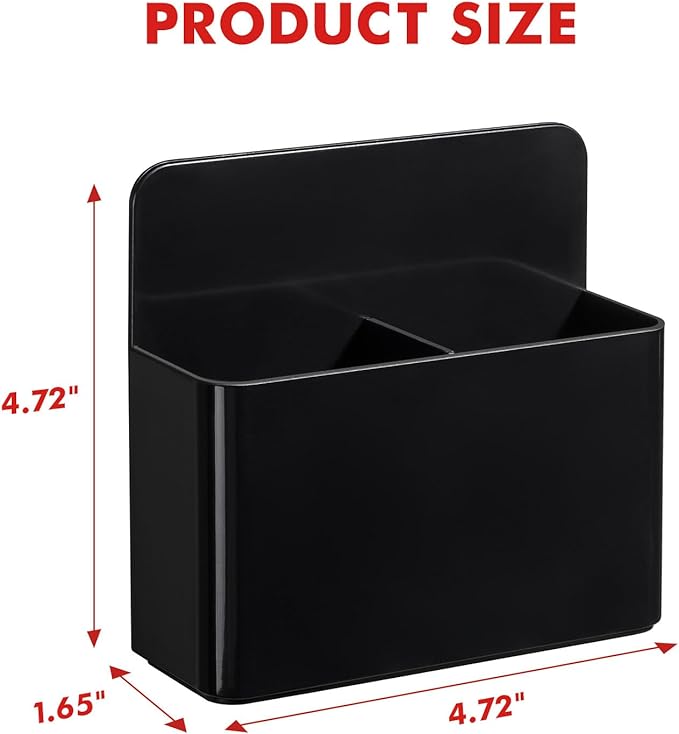 BEYGORM 2 Pack Plastics Magnetic Pen Holder for Refrigerator, Dry Erase Marker Holder for Whiteboard，Magnet School Locker Organizer Accessories, Pencil Cup, Pen Caddy, Classroom Organization(Black)