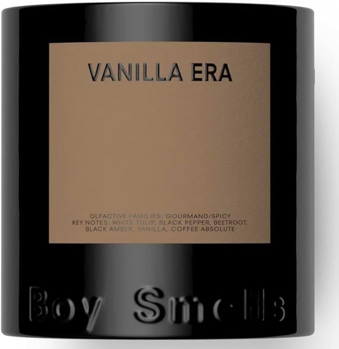 Boy Smells - Vanilla Era Scented Candles for Men and Women - 8.5 oz - Soy, Coconut Wax Candle Blend - Aromatic Candles for Home with Black Amber, Coffee, Incense - 50-Hour Burn - Cotton Wick