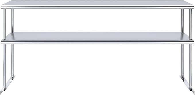 AmGood Double OverShelf Stainless Steel NSF - Many (72" Long x 12" Deep)