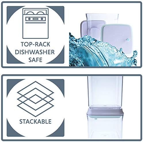 BopTop (1pc - Spaghetti/Cereal) Airtight Food Storage Container – Mechanical Silicone Seal Canister - BPA-Free - 3.3Qt