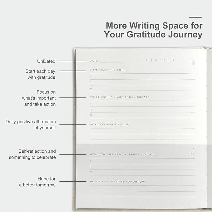 And Per Se Gratitude Journal – Five Minutes a Day to Cultivate Mindfulness, Happiness, Positive Vibes, Affirmations & Self-Reflection – Undated Daily Gratitude Journal for Women & Men (Forest Green)