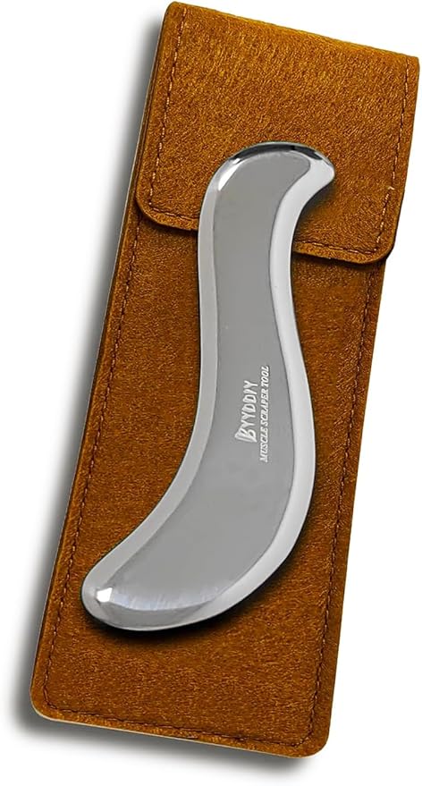 BYYDDIY Stainless Steel 6.3 inch Gua Sha Tool & Muscle Scraper Tool & Gua Sha Facial Tools (S.S)
