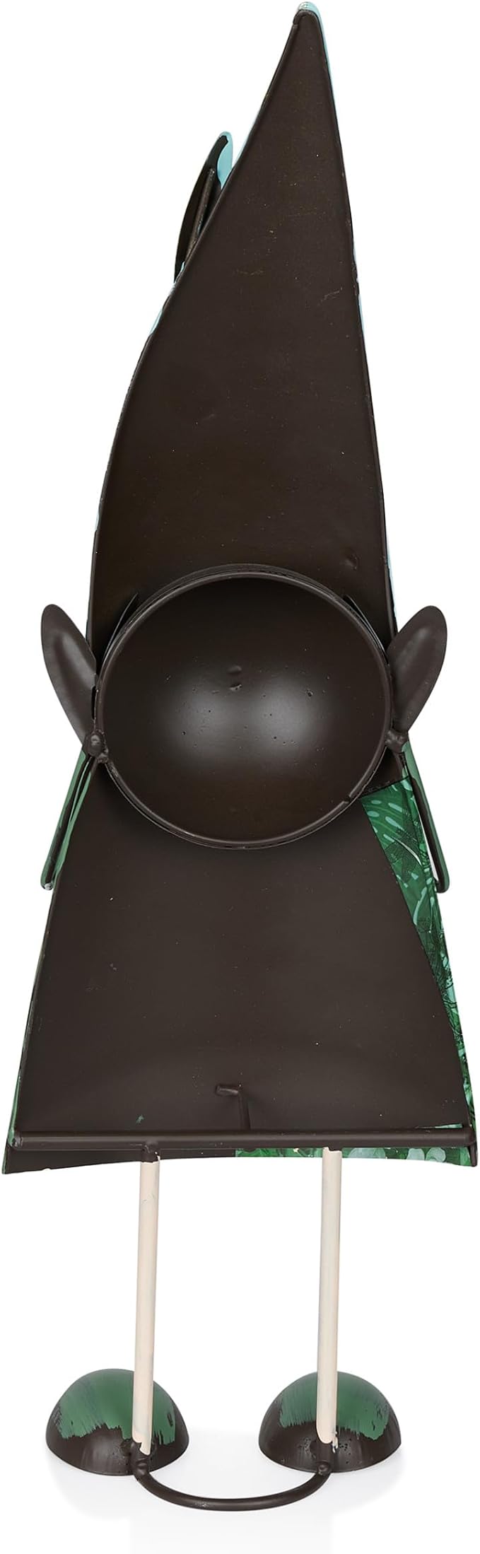 Alpine Corporation MCC798HH See No Evil Metal Gnome Decor, Whimsical Playful Décor for Patio & Garden, 19" H, Green