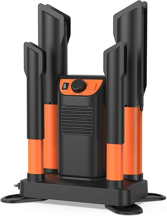 Boot Dryer Shoe Dryer, Glove Dryer & Boot Warmer with Heat Blower, Ski Boot Dryer with Adjustable Tubes & Timer, Ultra Silent, Quick Drying for Work Boots, Ski Boots, Sneakers, Gloves, Hats, Helmets