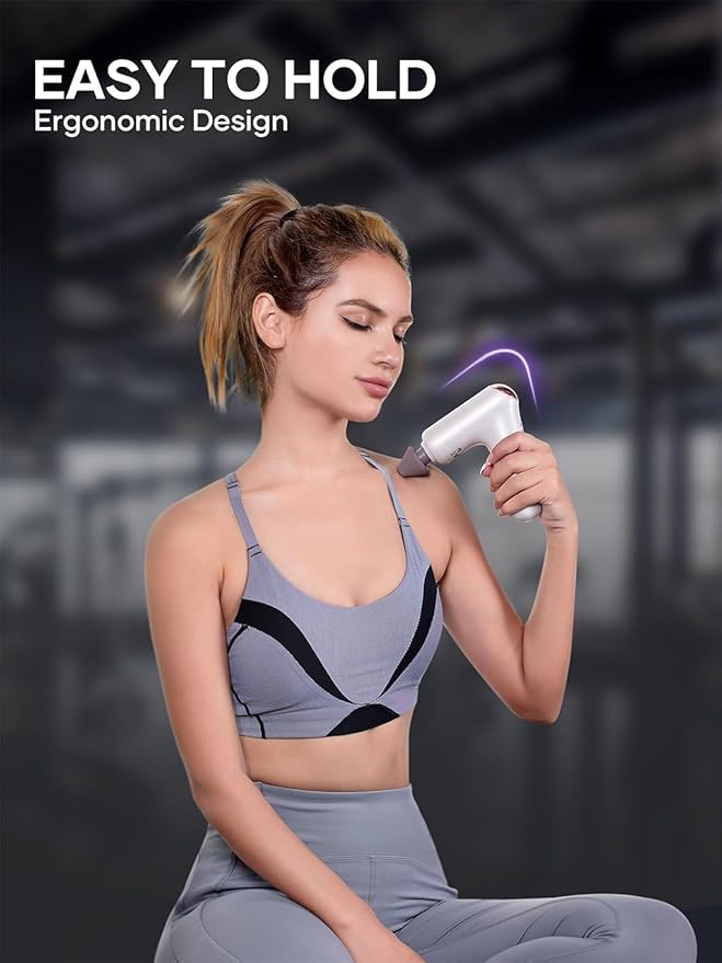 Breo Lucky 7 Massage Gun with Heat, Deep Tissue Muscle Massager, Stimulator, Body Relaxation, Low Noise for Recovery, Sports