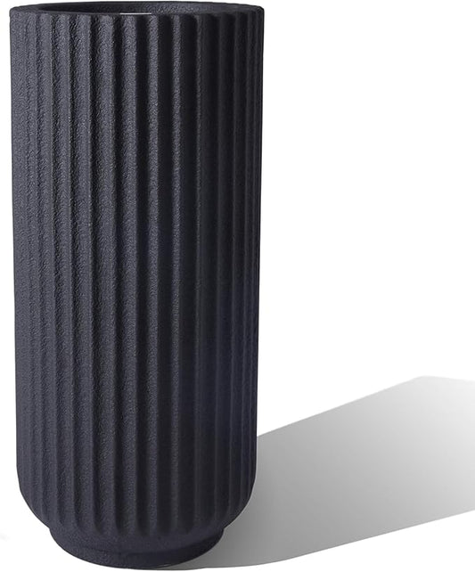 31.5 Inch Tall Roman Column Concrete Planter（14.2Dx31.5H，36 Pounds）,Durable All-Weather Use with Drainage Holes,Large Tall Round Planter for Outdoor Indoor Plants