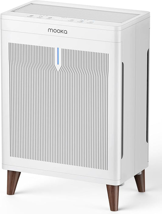Air Purifiers for Home Extra Large Room Up to 3000 Ft²,MOOKA Double-Sided HEPA Air Purifier with Washable Filters,PM2.5 Air Quality Sensor,20dB Air Cleaner for Bedroom Pet Hair Odors Smoke Dust Pollen