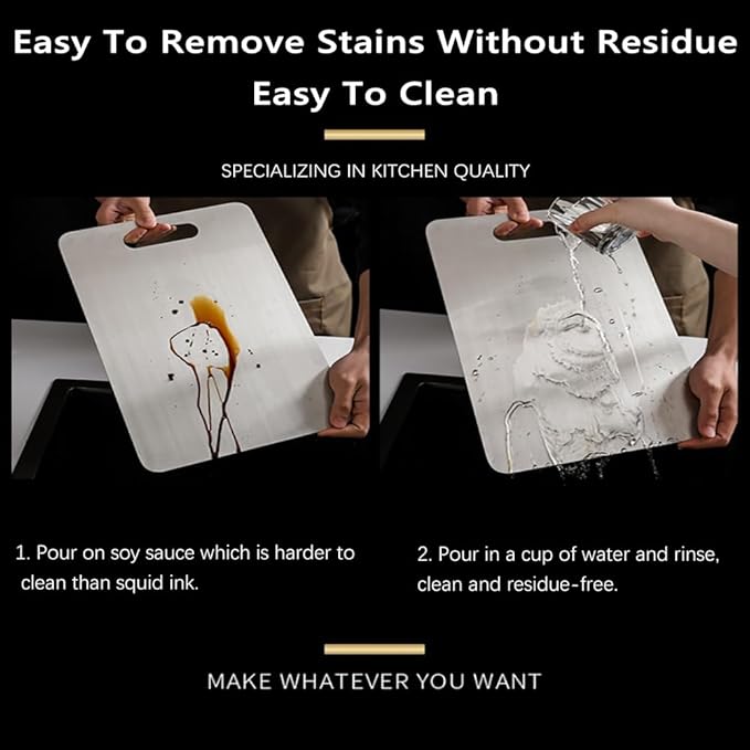 3 pack Titanium Cutting Boards for Kitchen -Titanium Cutting Board Double Sided Titanium Cutting Mat,Non Stick Chopping Board