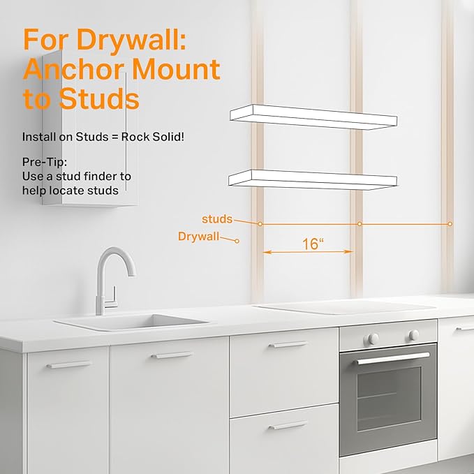 BAYKA Floating Shelves for Wall, 36 inches Wall Mounted Rustic Wood Shelves for Bathroom, Bedroom, Living Room, for Storage/Decor with 30lbs Capacity（Rustic Brown,Set of 3