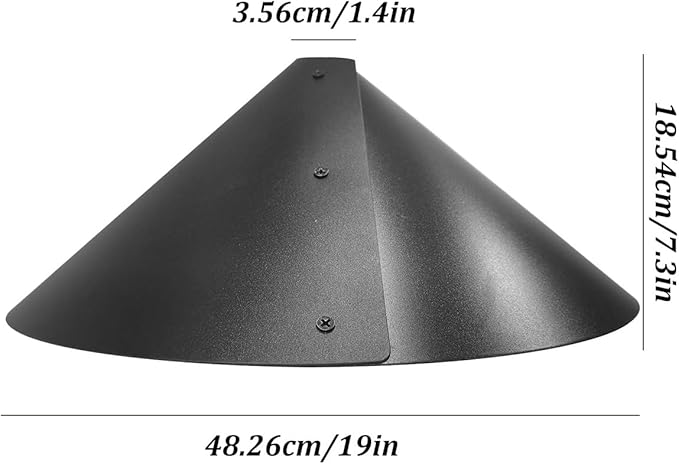 2 Pack Squirrel Baffle for Bird Feeder Pole，Keeps Squirrels Away from Bird Feeder Rods, (19 inch)