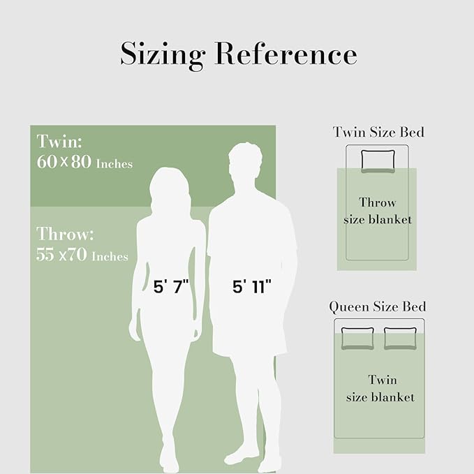 Amélie Home Faux Fur Throw Blanket for Couch, Cozy Fuzzy Fluffy Fur Luxurious Soft Striped Plush Gift Blankets for Family Sofa Chair Bed Living Room Bedroom, 55"x70", Sage Green