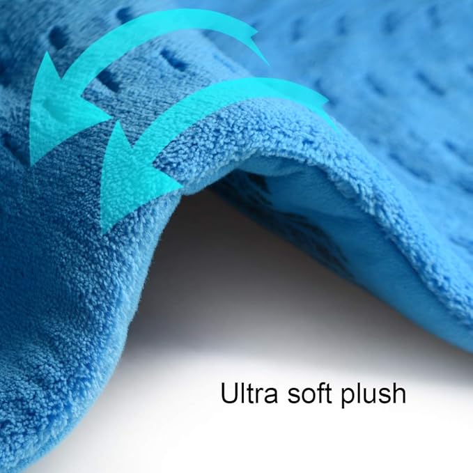 Heating Pad Electric Fast-Heating for Back/Waist/Abdomen/Shoulder/Neck Pain and Cramps Relief - Moist and Dry Heat Therapy with Auto-Off 12"x24" Hot Heated Pad by GOQOTOMO-HF-B(Blue)