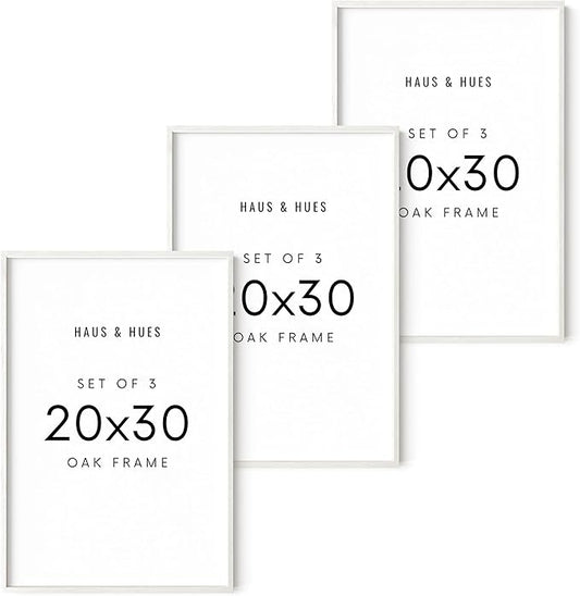 HAUS AND HUES Standalone White Oak Frame Set of 3-20x30
