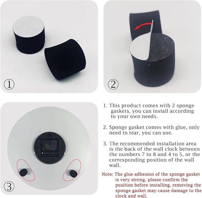 Blue Glass Wall Clocks Battery Operated 20 Inch Marble Large Wall Clocks for Living Room Round Non Ticking Wall Clock Silent