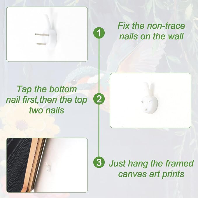 Aurlan Colorful Birds Flowers Framed Wall Art(16"x24"), 3PCS Large Classic Elegance Hummingbird Peacock Canvas Artwork, Vintage Abstract Watercolor Peony Floral Willow Decor for Home Office Bedroom