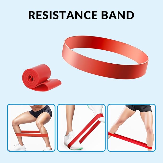 7 in 1 Foam Roller,Products Include Foam shafts,Muscle Roller Bars,Leg Massagers,Fascia Balls,Stretch Bands,8-Shaped Resistance Bands,are Used for Full-Body Relax,Yoga(White Pink Blue) (Pink)