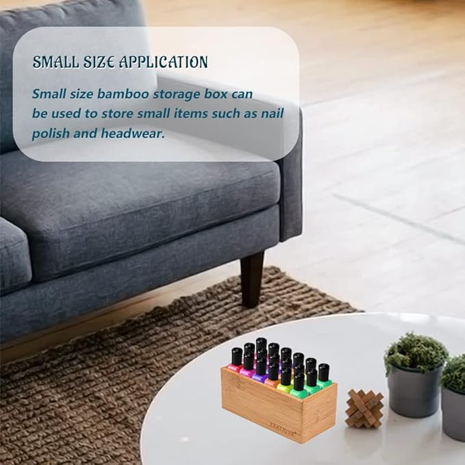 Bamboo Drawer Organizer - Kitchen Utensil Organizer Silverware Tray Cutlery Holder，Office Desk Supplies and Accessories (5.9x3x2.6 inch)