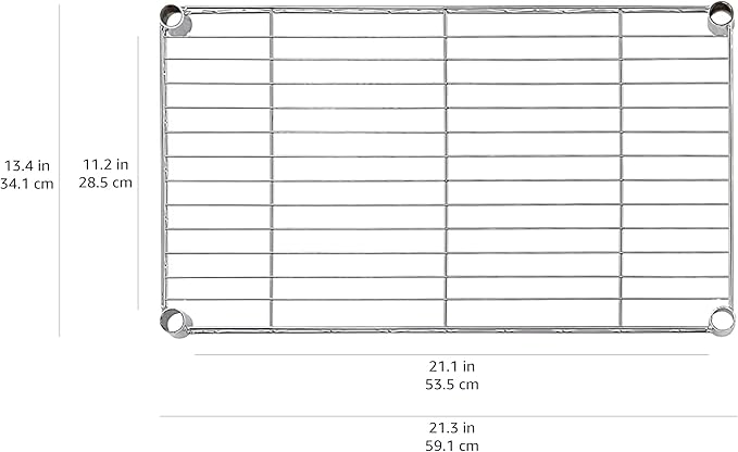 Amazon Basics 5-Shelf Adjustable, Storage Shelving Unit, (200 Pound Loading Capacity per Shelf), Steel Organizer Wire Rack, 23.2 x 13.4 x 60 inches (LxWxH), Chrome