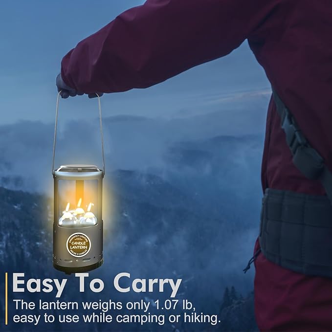 Candle Lantern, Camping Gear for Campers Use, Without Candles