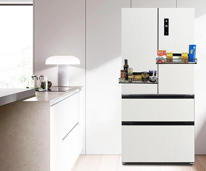 Bruda 2 Pack Large Magnetic Shelves Spice Rack Organizer for Washing Machine, Fridge, Refrigerator, Oven, Coffee Maker, Metal Peg Board 009