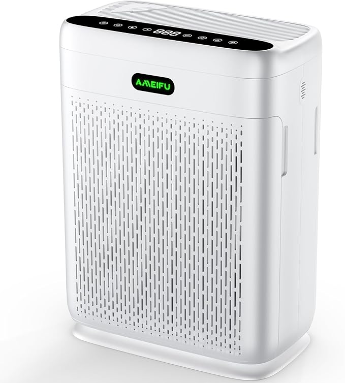 Air Purifiers for Home Large Room with Remote, Up to 2200 Sq Ft, H13 Hepa Double-Sided Air Filter Purifier with PM 2.5 Display Air Quality Sensor, Air Cleaner for Bedroom, Dust, Pets, Smoke, Pollon