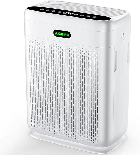 Air Purifiers for Home Large Room with Remote, Up to 2200 Sq Ft, H13 Hepa Double-Sided Air Filter Purifier with PM 2.5 Display Air Quality Sensor, Air Cleaner for Bedroom, Dust, Pets, Smoke, Pollon