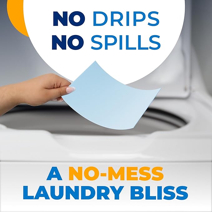 Arm & Hammer Power Sheets Laundry Detergent, Fresh Linen 50ct, up to 100 Small Loads (Packaging may vary)